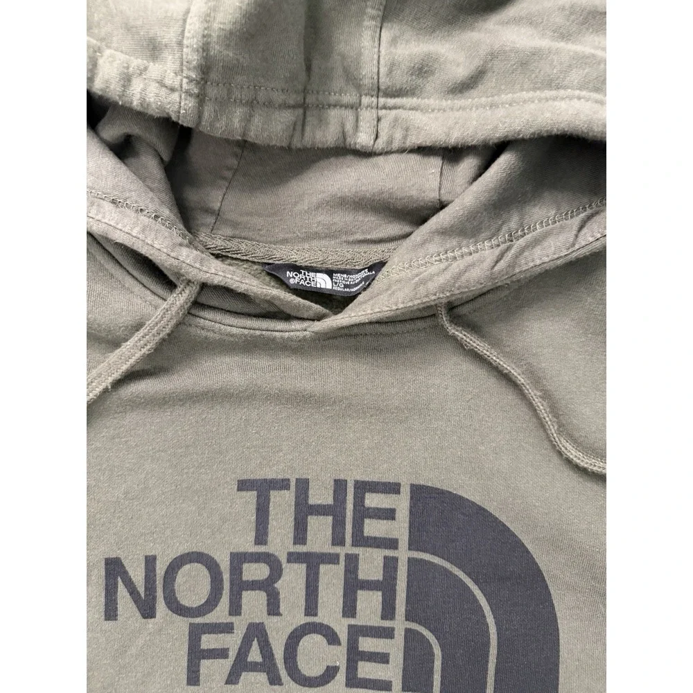 The North Face Half Dome Pullover‎ Hoodie Olive Green Size Large Kangaroo Pocket